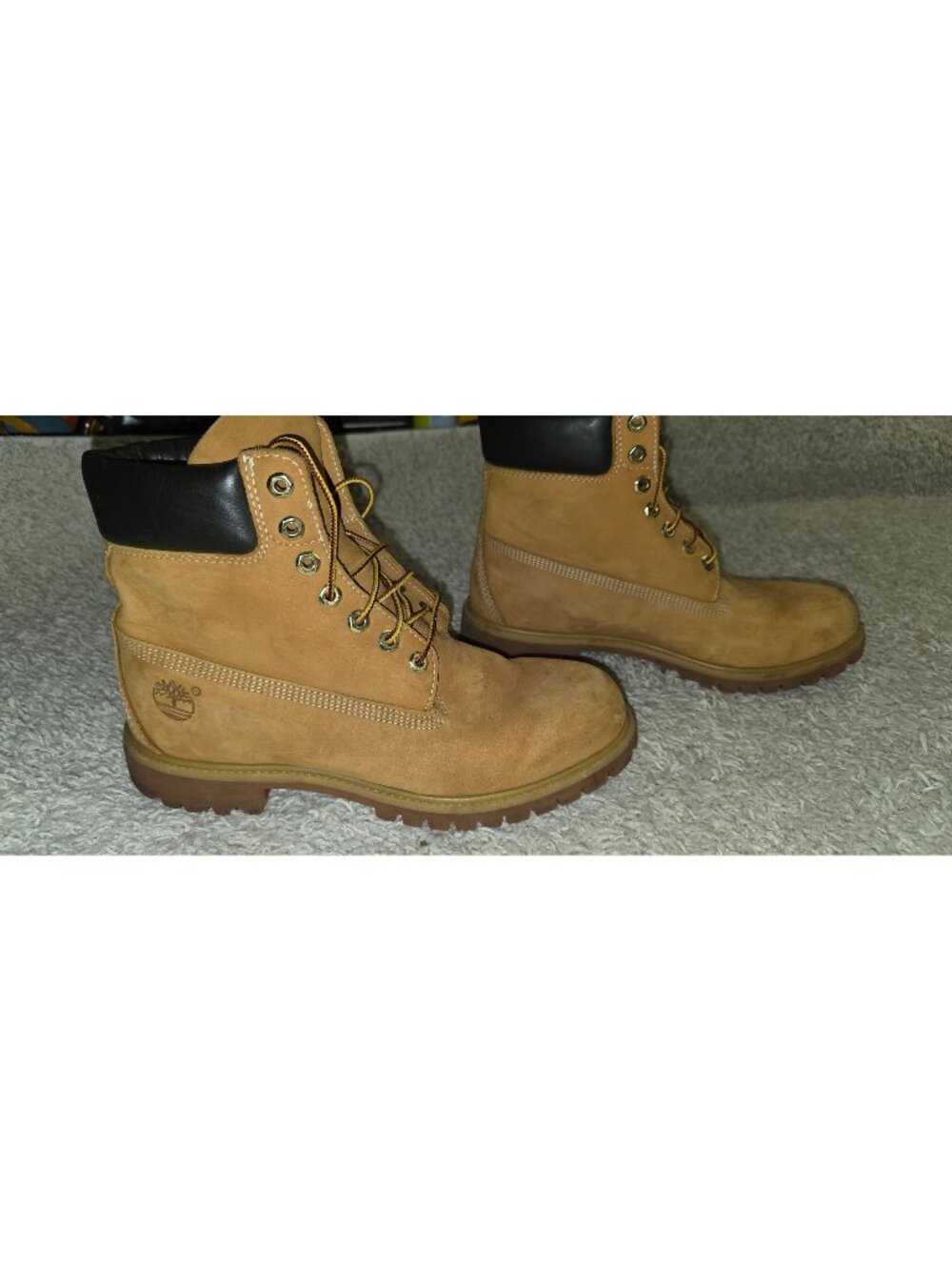 Timberland Leather 6 Inch Waterproof Padded Collar Boots Size 10 READ